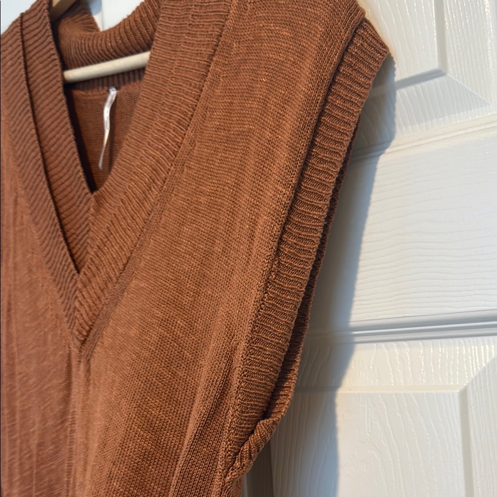 Free People Rust Sleeveless Knit Vest - Picture 11 of 13